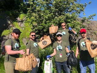 ABAX team in a waste clean-up event in Norway