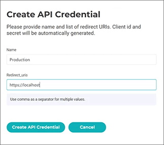 Create API Credential Autolease