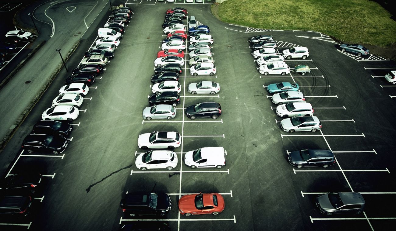 Company and grey fleet cars in car park