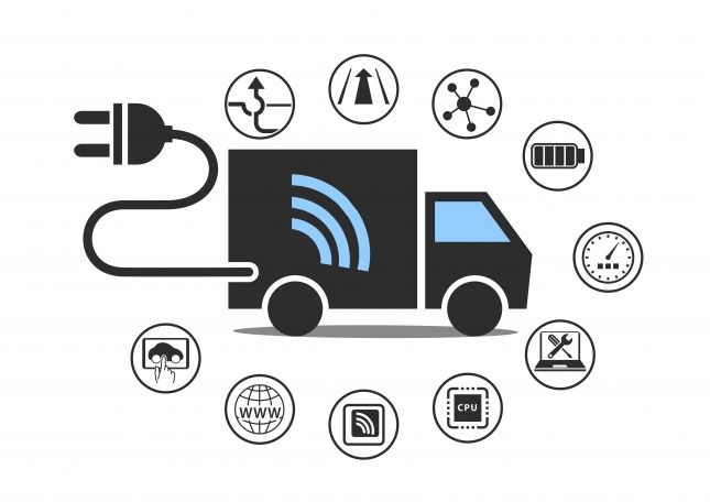 Illustration of a connected vehicle