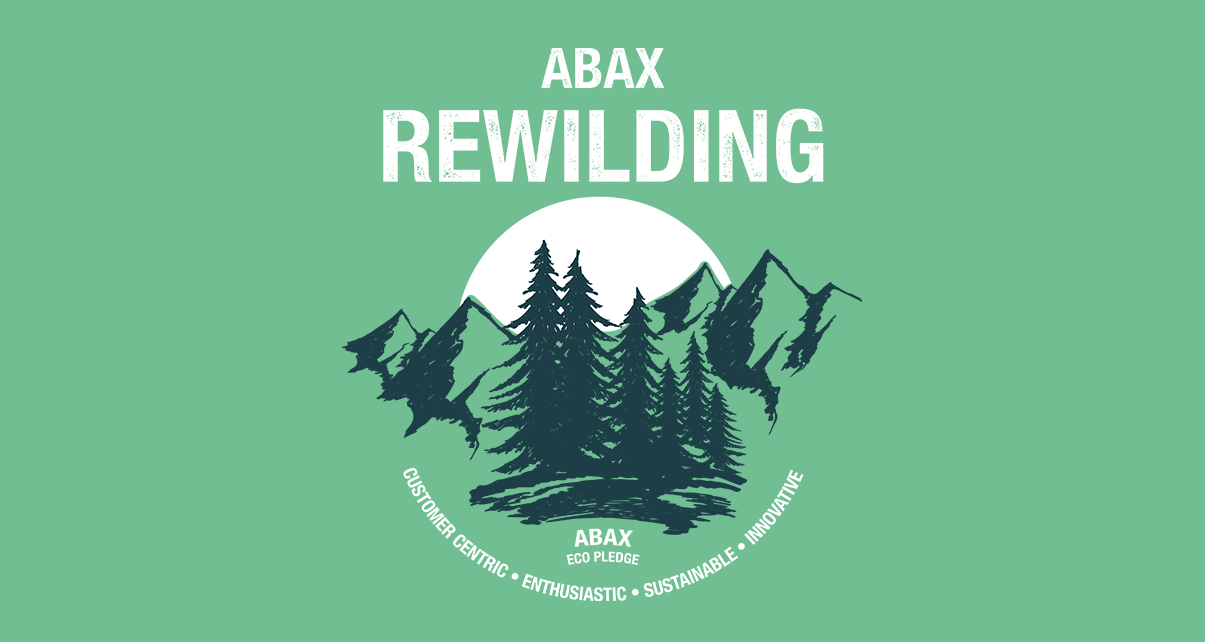 Rewilding ABAX Logo green background