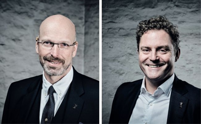 Portrait photos of Petter Quinsgaard and Bjørn Erik Helgeland
