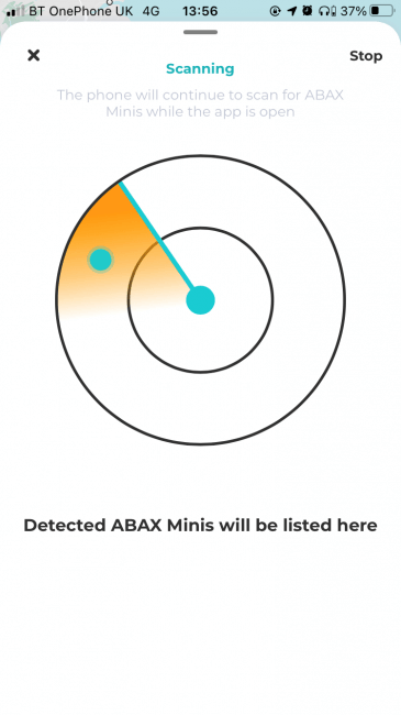ABAX Driver App mini Scan 2